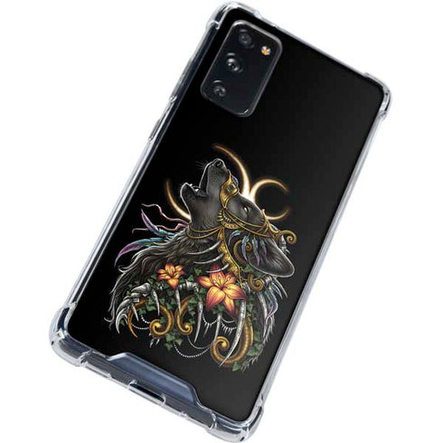 Wolf Howling by Sarah Richter Galaxy S20 FE Clear Case